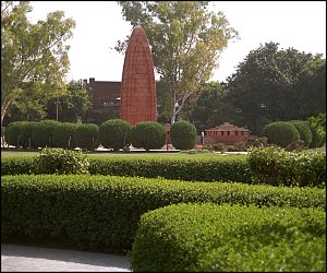 Memorial of the massacre at Jallianwala Bagh.